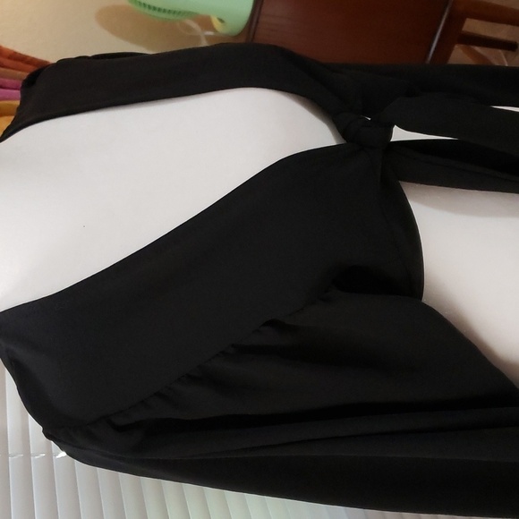 BOOHOO Bell Sleeve Cropped Tie Up Blouse - Picture 2 of 7